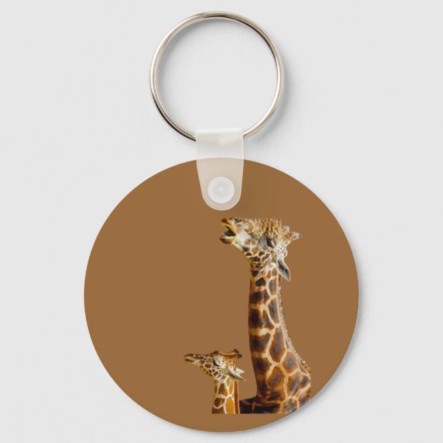 Giraffe Family Gift Keychain (Front)