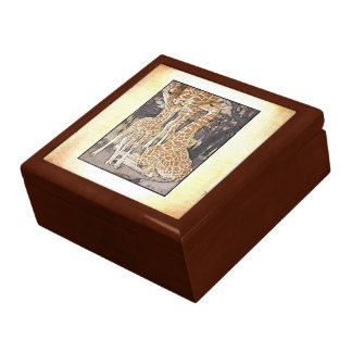 Giraffe Family Giftbox Jewelry Box