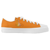 Giraffe Family In Orange and Yellow Lowtop Shoes (Left Shoe Inside)