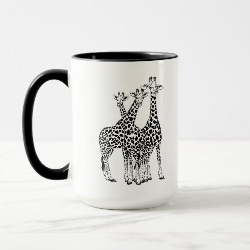 Giraffe family mug