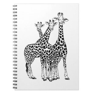 Giraffe family notebook