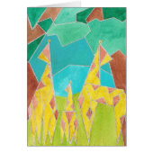 Giraffe Family Original Abstract Art (Front)