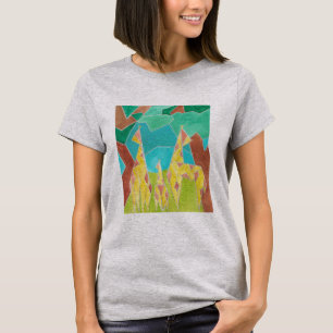 Giraffe Family Original Abstract Art T-Shirt