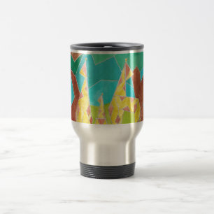 Giraffe Family Watercolor Art Travel Mug
