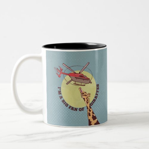 Giraffe fan Two_Tone coffee mug