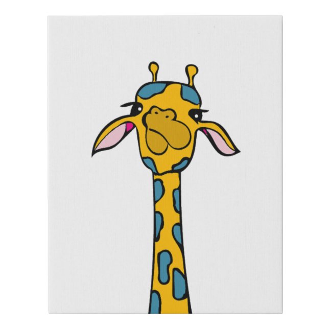 Giraffe Faux Canvas Print (Front)
