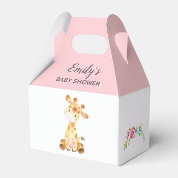 Giraffe Favor Box (girl Baby Shower / Birthday) by CallaChic at Zazzle