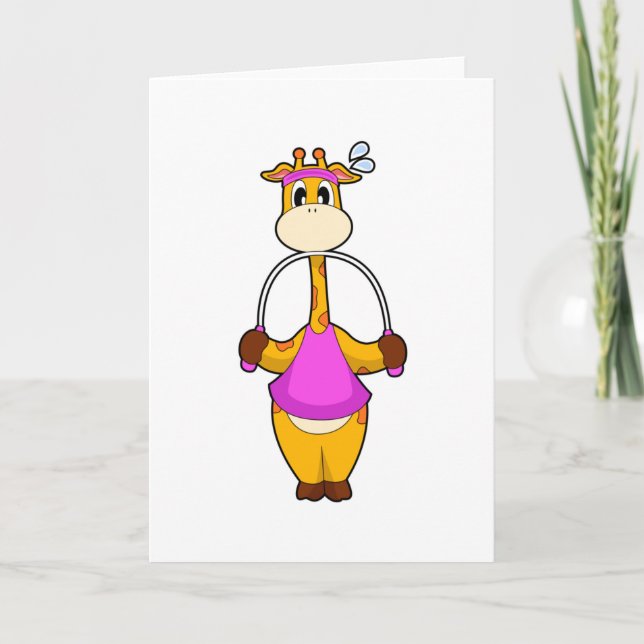 Giraffe Fitness Rope Card (Front)