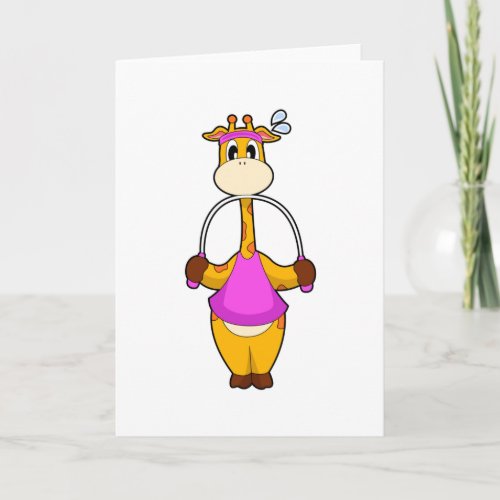 Giraffe Fitness Rope Card