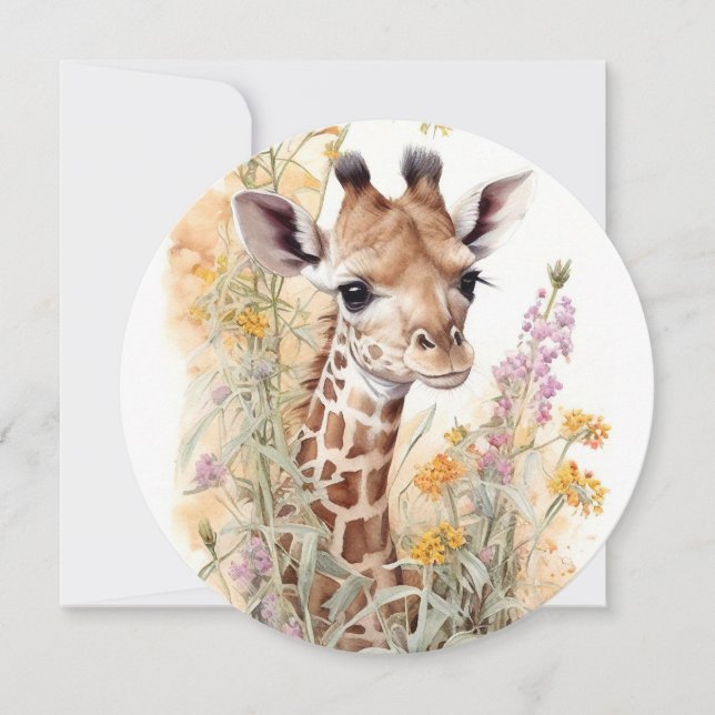 Giraffe Flat Card (Front)