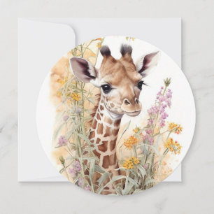 Giraffe Flat Card