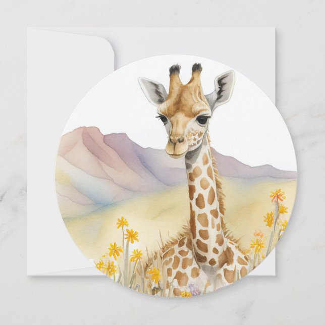 Giraffe Flat Card (Front)