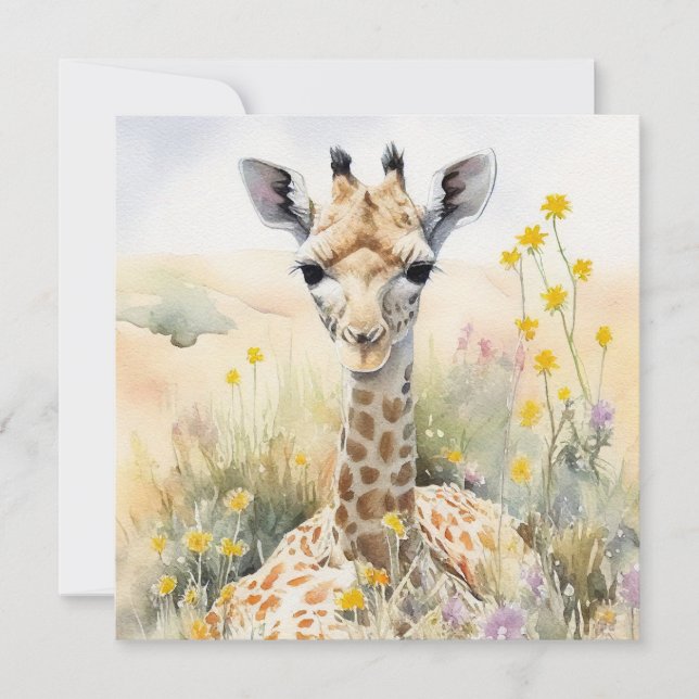 Giraffe Flat Card (Front)