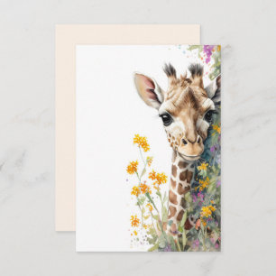 Giraffe Flat Card