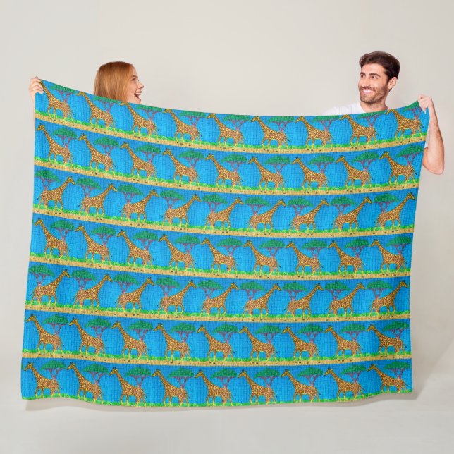 Giraffe - Fleece Blanket (In Situ)