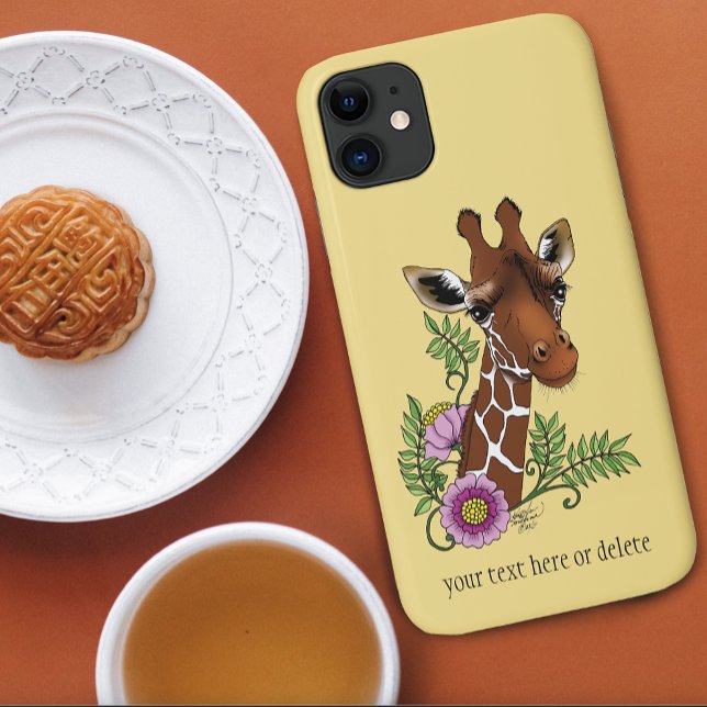 Giraffe Flowers Yellow Cute Wildlife Case-Mate iPhone Case (Creator Uploaded)