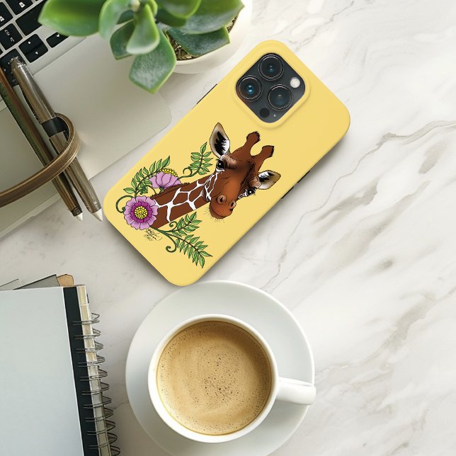 Giraffe Flowers Yellow Cute Wildlife Case-Mate iPhone Case (Creator Uploaded)