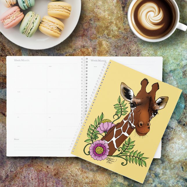 Giraffe Flowers Yellow Cute Wildlife Planner (Creator Uploaded)