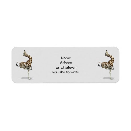 Giraffe Fooling Around Label