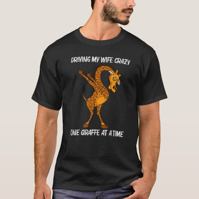 Giraffe For Men Dad Boys Safari Wild Zoo Animal  1 T-Shirt (Front)