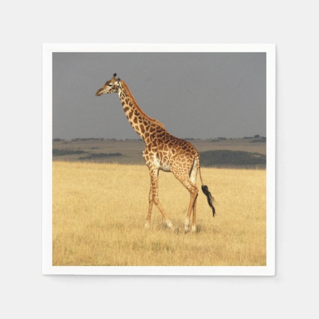 Giraffe full body Africa African Animals Napkins (Front)
