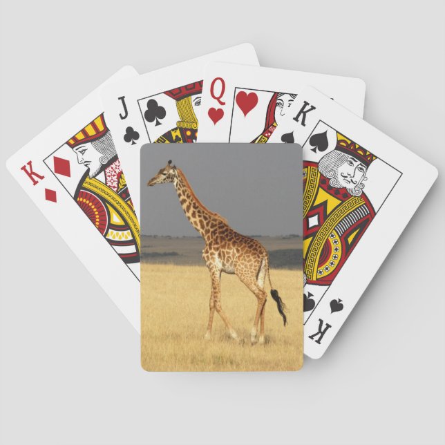 Giraffe full body Africa African Animals Poker Cards (Back)
