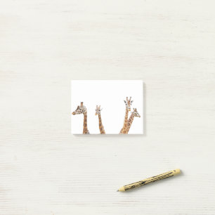 Giraffe Fun Photo -  Four Giraffe's Sitting Post-it Notes