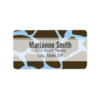 Giraffe Fun Print Label