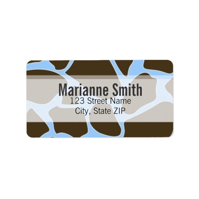 Giraffe Fun Print Label (Front)