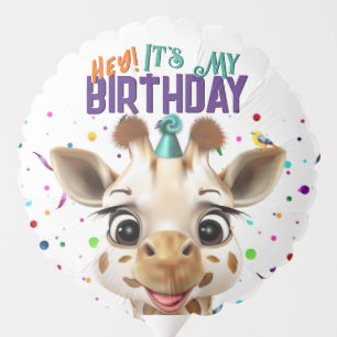 Giraffe Funny Birthday Balloon