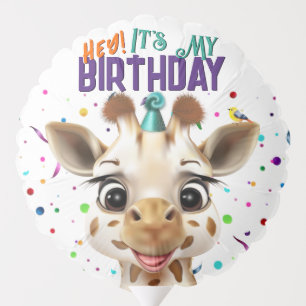 Giraffe Funny Birthday Balloon