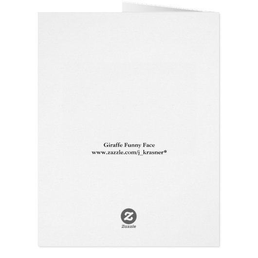 Giraffe Funny Face (Back)