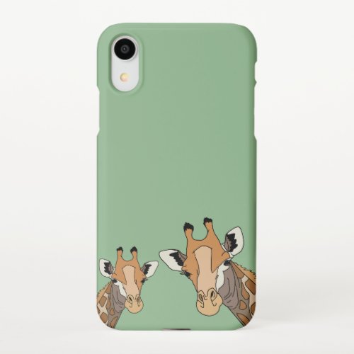 Giraffe Funny Green  iPhone XR Case
