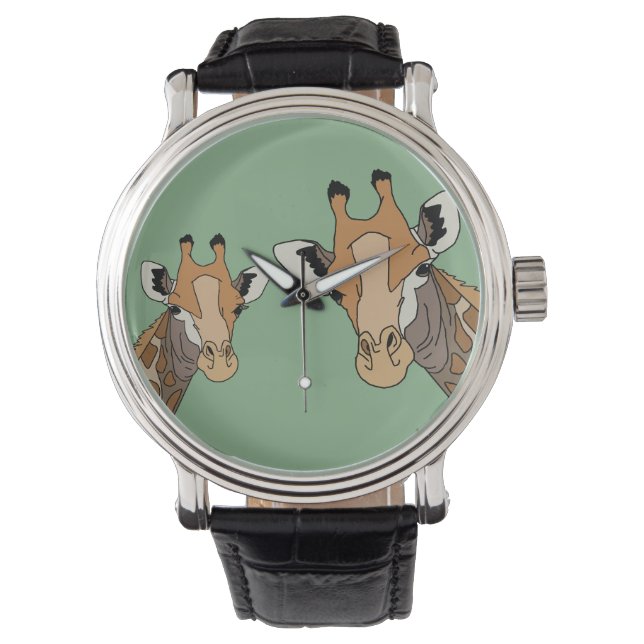 Giraffe Funny Green Watch (Front)
