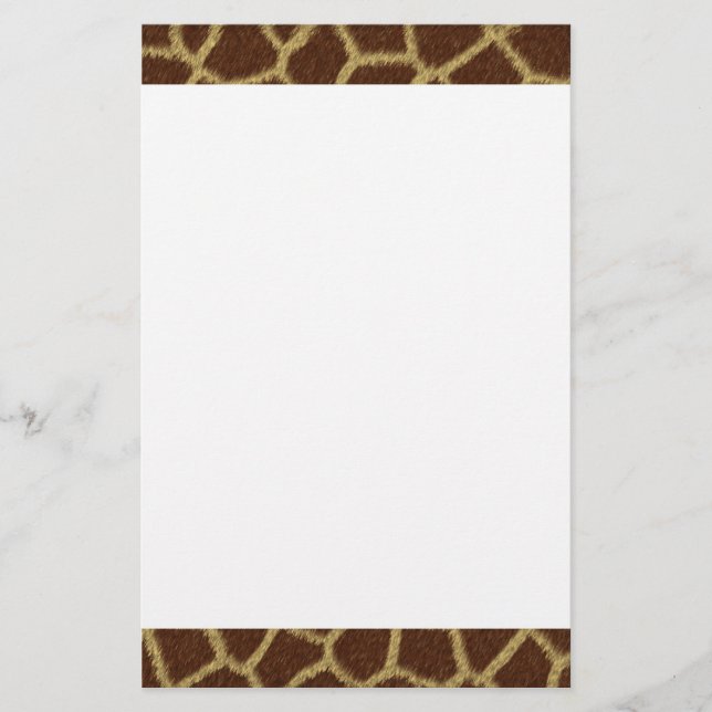 Giraffe Fur Design Stationery (Front)