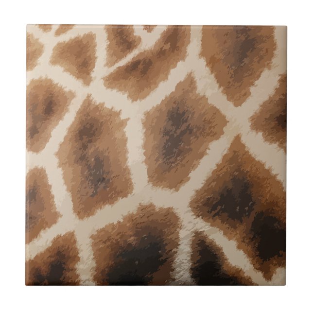 Giraffe Fur  Pattern - animal skin Tile (Front)