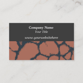 Giraffe Fur Pattern Business Card