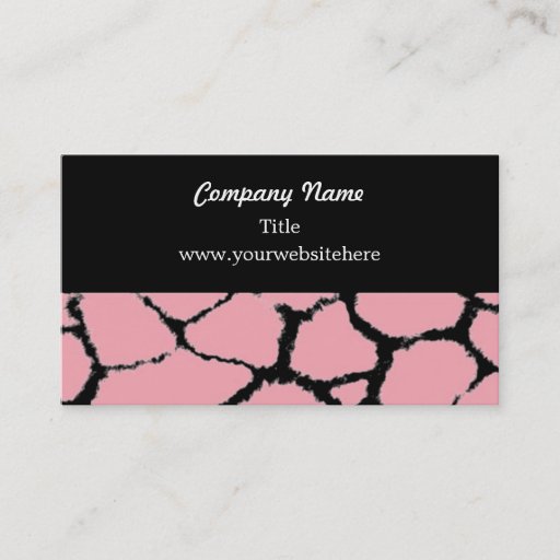 Customizable Giraffe Fur Pattern Business Card