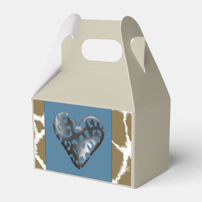 Giraffe Fur Pattern Favor Boxes (Front Side)