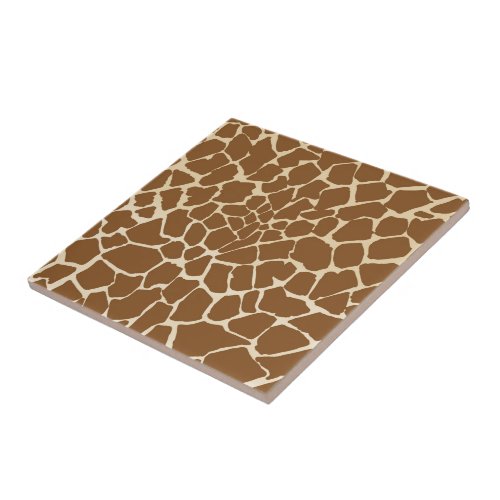 Giraffe Fur Pattern Print Ceramic Tile