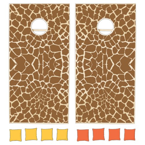 Giraffe Fur Pattern Print  Cornhole Set