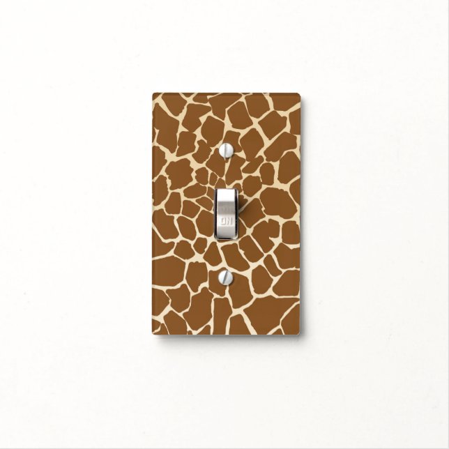 Giraffe Fur Pattern Print  Light Switch Cover (In Situ)