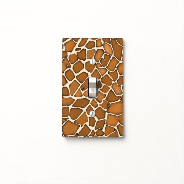 Giraffe Fur Pattern Print  Light Switch Cover (In Situ)