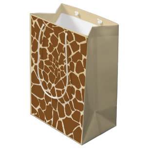Giraffe Fur Pattern Print Medium Gift Bag