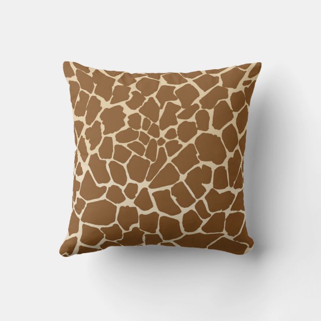 Giraffe Fur Pattern Print  Throw Pillow (Back)