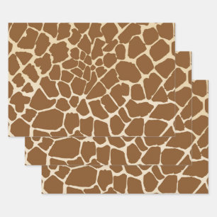 Giraffe Fur Pattern Print Wrapping Paper Sheets