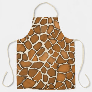 Giraffe Fur Patterned Print Apron