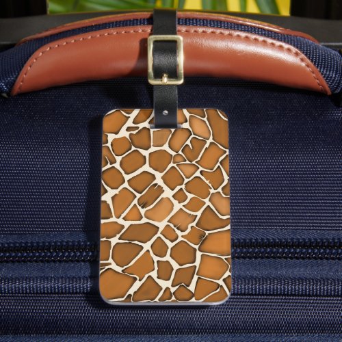 Giraffe Fur Patterned Print  Luggage Tag