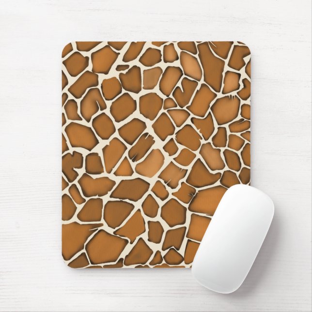 Giraffe Fur Patterned Print  Mouse Pad (With Mouse)