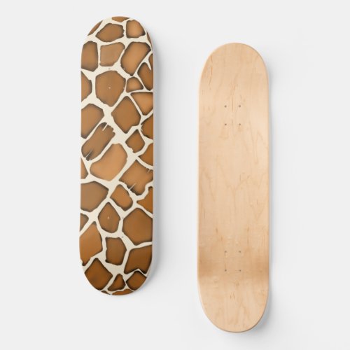 Giraffe Fur Patterned Print  Skateboard